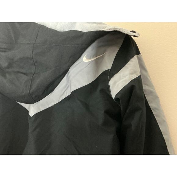 Vin Nike Swoosh Sportswear Reversible Black Gray Jacket Fleece Size L (14-16) - Picture 4 of 16